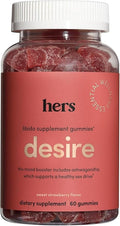 Hers Desire Libido Supplement Gummies - Vegan, Gluten Free, no Artificial Flavors - 60 Count