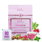 Hormone Balance Tea for Women – Raspberry Leaf, Dioscorea Persimilis, Hibiscus Tea Organic, Black Ginger for Menstrual Healthy Cycle Support, PMS & PCOS Support, Postpartum Recovery,90 Herbal Tea Bag