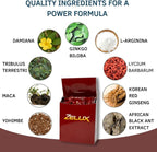 Zelux Supplement Box 8 Sachets - Booster for Vitality & Performance - Natural Stamina - Energy Support - Natural Ingredients Damiana, Tribulus Terrestri, Ginkgo Biloba, Maca, Korean Red Gingseng
