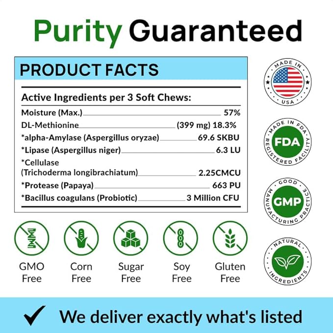 PAWFECTCHEW Dog Pee Grass Chews - Grass Treatment for Pet Urine - Neutralizer for Green Grass Burn Urine Spots - Green Lawn Chews for Dogs with Probiotics - Made in USA (120Ct)