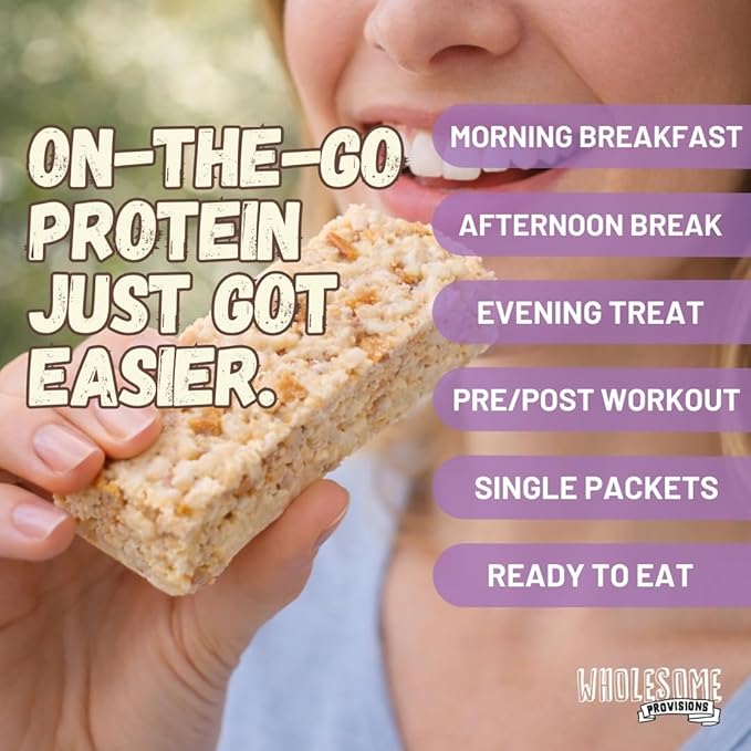 Protein Crispy Rice Treats, 15g Protein, 3g-7g Net Carbs, Low Carb, Fluffy, Soft, Chewy, Gluten Free, High Fiber, Keto-Friendly, No Aftertaste (Salted Toffee Crunch, 3 Pack)