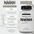 Research Labs 2 Pack Liposomal NMNH (NMN Supplement Alternative) 500mg Per Serving | 120 Capsules (Dihydronicotinamide Mononucleotide) NAD Supplement to Boost NAD+ Levels for Anti Aging
