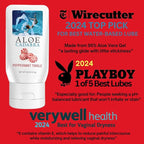Aloe Cadabra Flavored Personal Lubricant and Vaginal Moisturizer, Organic Edible Aloe Lube for Men, Women and Couples, Non-Staining, pH Balanced, Toy Compatible (Peppermint, 2.5 Ounces, 3 Pack)