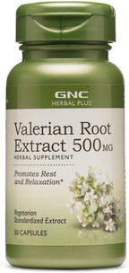 GNC Herbal Plus Valerian Root Extract 500 MG,50 servings