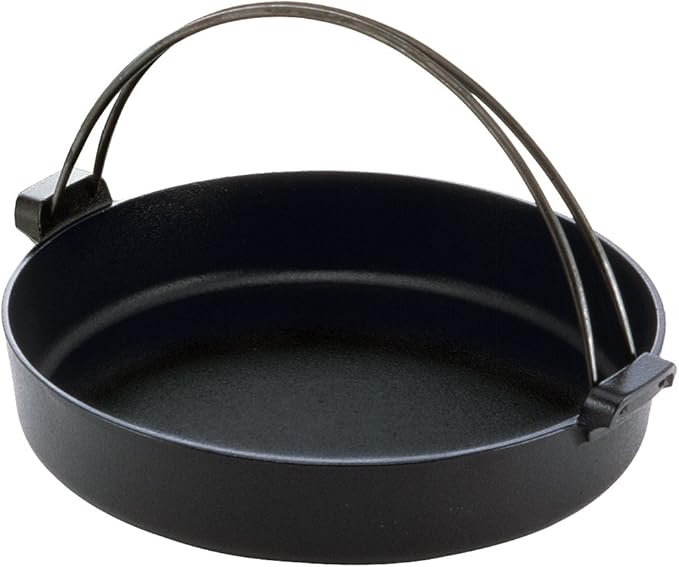 Ikenaga Iron Works 12121 Sukiyaki Pot, Induction Compatible, Made in Japan, Fry Dish, Iron Supplement, 9.4 Inches (24 cm), Bond