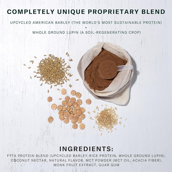 FYTA - Vanilla Protein Powder Plant Based with Better Taste & Texture Than Whey Protein - Non-GMO & Dairy Free Protein Powder Vegan for Women & Men - Caramel Vanilla 630g