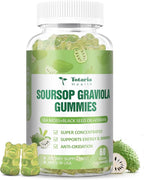 Totaria Sugar Free Soursop Oil Graviola Sea Moss Gummies - Support Digestive Sleep Skin Health, Immunity & Antioxidant - Guanabana Fruit with Sea Moss, 150mg Black Seed Oil Organic Non-GMO Vegan