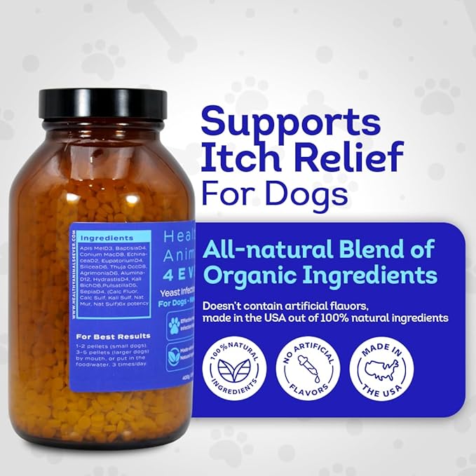 HA4E - Dog Yeast Protection - Homeopathic Support for Yeast Infections - All-Natural Preventive Care for Skin & Ear Health - Tablets, Kennel Size (Extra Large)