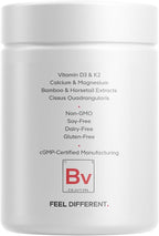 Codeage Bones Vitamins+ - Vitamin D3 & K2, Vitamin C, Calcium, Magnesium, Zinc, Hesperidin, L-Lysine, Manganese, Bamboo, Horsetail, Cissus, Boron, Trans-Resveratrol, Non-GMO Supplement - 90 Capsules