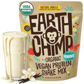 EarthChimp Organic Vegan Protein Powder - with Probiotics - Non GMO, Dairy Free, Non Whey, Plant Based Protein Powder for Women and Men, Gluten Free - 52 Servings 64 Oz (Vanilla)