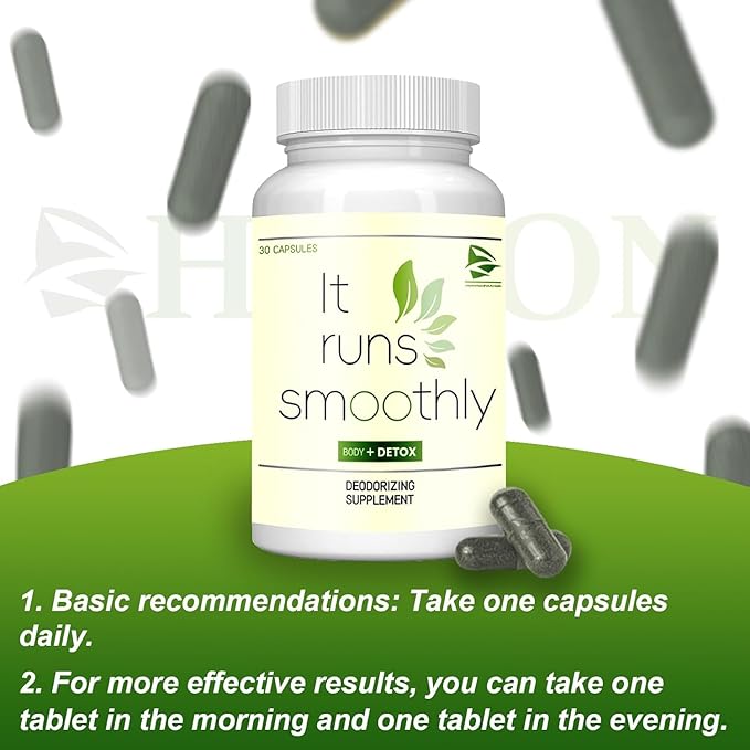 Generic Body Deodorizing Supplement Works, Chlorophyll Capsules for Body Odor, Pills for Body Odor Control, Internal Deodorant, Immune & Digestion Support, Vegan Friendly (1pcs), Green
