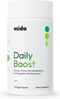 Daily Boost for Women & Men 3-in-1 Metabolism, Focus & Steady Energy Support | 7-Keto DHEA, Green Tea Caffeine, CoQ10 & Ginseng | 90 Capsules