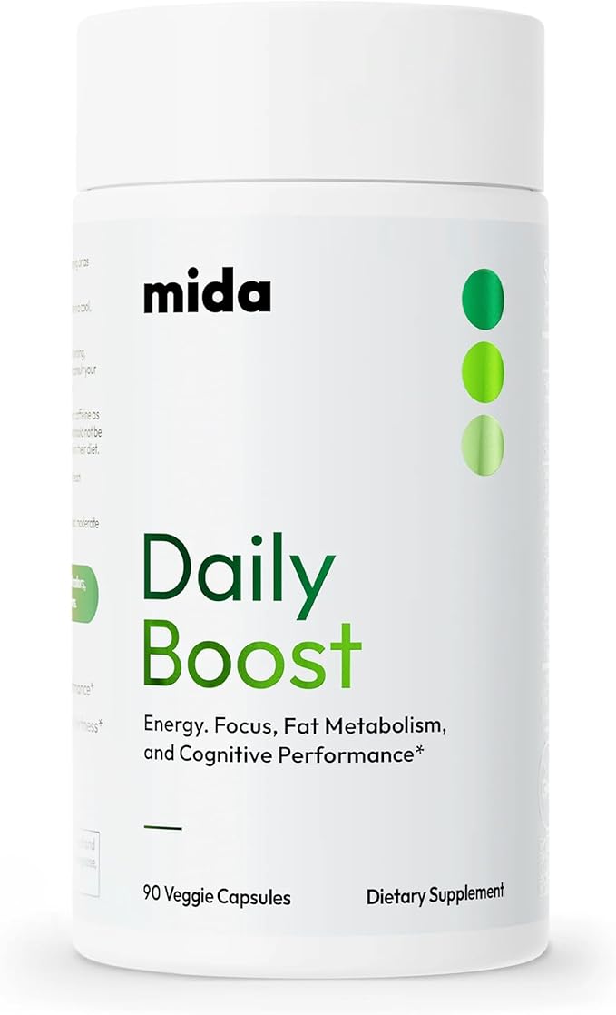Daily Boost for Women & Men 3-in-1 Metabolism, Focus & Steady Energy Support | 7-Keto DHEA, Green Tea Caffeine, CoQ10 & Ginseng | 90 Capsules