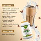 MFL Muscle Whey Protein l 28g of Protein l 8g BCAAs l Keto Friendly l Low Carbs l 2 lbs (Vanilla Bean)
