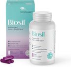 Biosil Advanced Hair + Nail Care - 120 Capsules - Grow, Strengthen & Thicken Hair and Nails - with Patented ch-OSA & Biotin - 60-Day Supply
