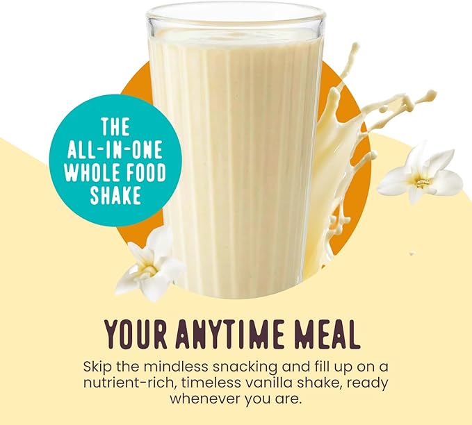 FlavCity Vanilla All in One Protein Shake Powder - On the Go Meal Alternative + Collagen Peptides, Reishi & Cordyceps - Focus, Skin, Hair & Joint Support - 100% Grass Fed Whey, 20 Servings
