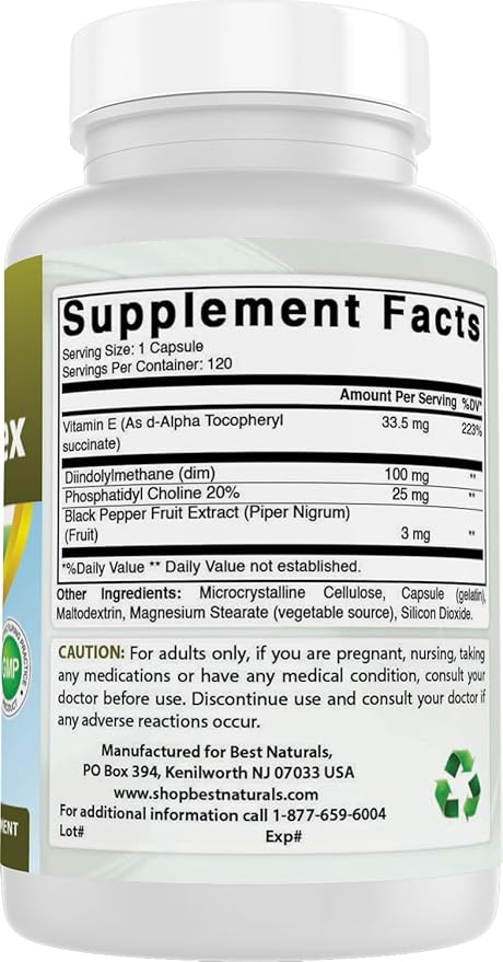 Best Naturals DIM Complex 100 mg 120 Capsules (120 Count (Pack of 3))