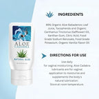 Aloe Cadabra Natural Water Based Personal Lubricant and Vaginal Moisturizer, Organic Aloe Lube for Men, Women and Couples, Non-Staining, pH Balanced (Unscented 2.5 Ounces, 1 Pack)