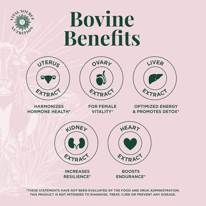 Vital Source Nutrition - BiFi Capsules - Beef Organ Primal Blend - Premium Ancestral Supplements for Women - Supports Hormone Health, Energy, & Stamina - Daily Vitality - No Artificial Ingredients