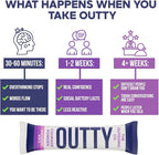 OUTTY Courage Powder Social Energy & Mood Support Drink Mix With Taurine, L-Theanine & Oroxylin A Stress Relief, Mental Clarity & Alcohol Alternative Acai Mixed Berry (15 Stick Packs)