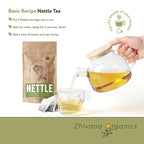 Nettle Tea Organic (100 Tea Bags) - Stinging Nettle Leaf TeaBags (Urtica Dioica) - Te de Ortiga Verde Organica - Support Digestion, Fluid Balance, Kidney, Skin, Hair