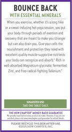 New Chapter Magnesium-Selenium-Zinc Supplement, 325 mg Magnesium in One-Daily Tablet for Active Bodies, Bounce Back After Exercise with Muscle Support Minerals + Hydrating Electrolytes, 90 Count