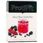 Proti Fit - High Protein Fruit Flavored Powder Drink Mix, Low Calorie, Sugar Free, Appetite Suppressant, 7 Servings Per Box (Berry Blast)