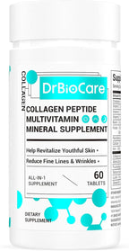 DrBioCare Collagen Peptides for Women, Beauty Vitamin & Mineral Supplement,Contains Vitamin D3, Probiotics for Women & Collagen Peptides,Vitamin B Complex,Vitamin E 60 Tablets