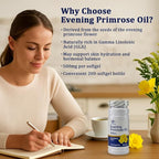 Nu-Health Evening Primrose Oil 500 mg for Women | Natural Source of GLA | Evening Primrose Oil Softgels | Nutritional Support for Skin & Overall Wellness | 200 Count