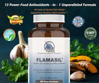 Flamasil™- for Healthy Inflammation Response* | Multi-Herbal Pain Reliever* and Joint Aid | Bio-Enhanced Turmeric, Boswellia, Resveratrol, and More | 13-in-1 Superfood Antioxidants | 30-Day Supply