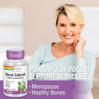 SOLARAY Black Cohosh Root Supplement for Women - Menopause Support, Vegan Capsules, Black Cohosh Herb, 545 mg per Serving, Phytoestrogen Properties, 0.2% Triterpene Glycosides - 120 Veg Cap Count