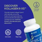 Longevity by Nature Extra Strength KollaGen II-XS- Collagen Type II with Hyaluronic Acid, Chondroitin, and Glucosamine – Joint Support, 120 Capsules.