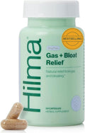 Hilma Natural Gas and Bloating Relief for Women, Doctor Formulated with Organic Ingredients, Lemon Balm, Fennel and Peppermint Leaf, 50 Vegan Capsules