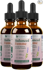 Rejuvica Health Balanced Femme - Menopause Support for Hot Flashes & Female Balance - Liquid Delivery for Better Absorption - Black Cohosh, Dong Quai, Vitex, Maca Root & More!