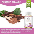 Myo-Inositol & D-Chiro Inositol - Hormone Balance & Healthy Ovarian Support for Women - 100% All Natural PCOS Support Supplement - Made in the USA - Vegan Gel Capsule - Reduce Facial Hair Growth