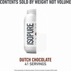 Isopure Low Carb 100% Pure Whey Isolate Protein Powder, Gluten Free, With Vitamins, Dutch Chocolate, 25g Protein Per Serving, 3.07 Lbs, 41 Servings (Packaging May Vary)