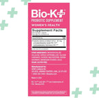 Bio-K+ Probiotic for Women support for Vaginal & Urinary Tract Health, Probiotic Supplement with 2 Billion CFU 2 Strains, Vegan, Shelf-Stable – 30 Capsules