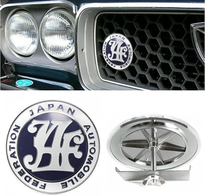 Japan Automobile Federation JDM JAF Purple Emblem Badge for Toyota Front Grille