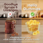 KINDNATURE Manuka Honey Medical Grade Gummies MGO 643+ - New Zealand Manuka Honey with Zinc, Vitamin C, Elderberry - Throat Comfort & Immune Support - Kids & Adults