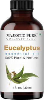 Majestic Pure Eucalyptus Essential Oil - 100% Pure Eucalyptus Oil for Aromatherapy, Massage & Topical Uses, Perfect for Diffuser & Essential Oil Diffuser - 1 Fl Oz