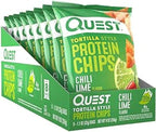 Protein Chips - Tortilla Style, Chili Lime - Box of 8 by Quest Nutrition
