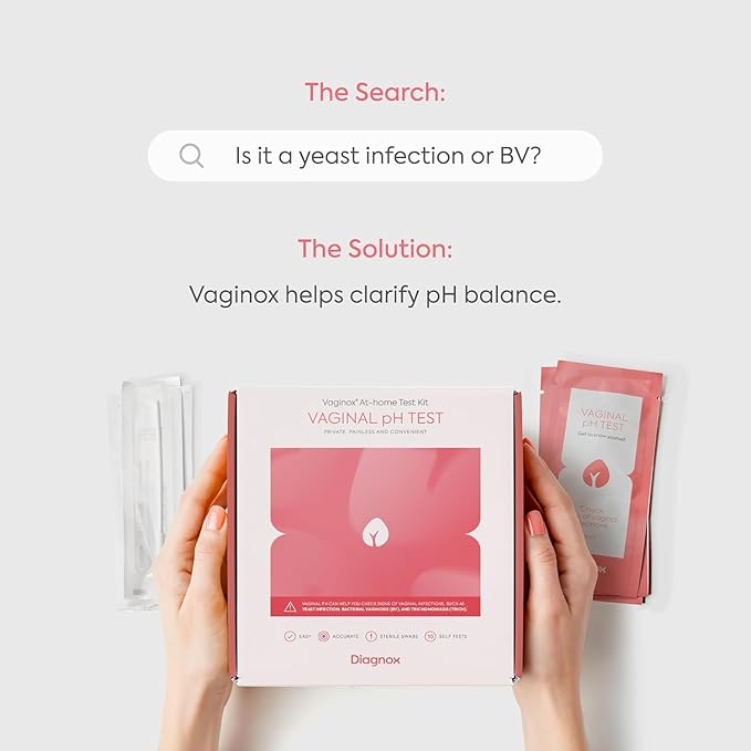 Vaginal pH Test Kit - Yeast Infection Test & BV Test Strips for Women - Clinical Grade, Accurate and Quick Results in 30 Seconds - 10 Self Tests