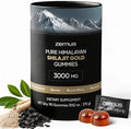 Zemus Himalayan Pure Shilajit Gummies I Lab Tested I Synergistic Blend of Ashwagandha & 5 Mushroom Complex | Fulvic Acid & 85+, Trace Minerals | for Men & Women (90 Count / 9.52 oz, Gold)