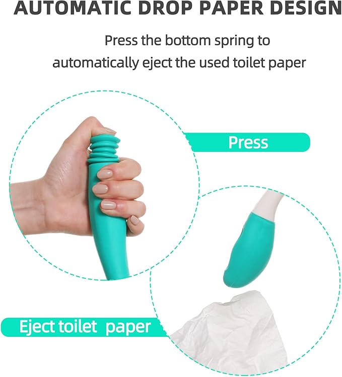 Fanwer Toilet Aids Tools,Long Reach Comfort Wipe,Extends Your Reach Over 15" Grips Toilet Paper or Pre-Moistened Wipes