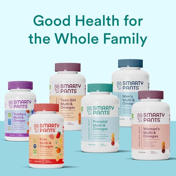 SmartyPants Prenatal Vitamins for Women, Multivitamin Gummies: Omega 3 Fish Oil (EPA/DHA), Biotin, Methylfolate, Vitamin D3, C, Vitamin B12,B6 A,K &Zinc, Inositol,(20 Day Supply),80 Count (Pack of 2)