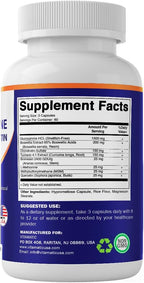 Vitamatic Glucosamine Chondroitin MSM 180 Veggie Capsules – Joint Support Supplement for Women & Men – Shellfish Free, Non-GMO