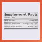 Rugby 600mg Calcium Tablets - Made with 10mcg (400IU) of Vitamin D3 - Dietary Supplement - 180 Count (2 Pack)