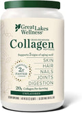 Great Lakes Wellness Collagen Peptides Powder – Supports Skin, Hair, Nails, Joints & Digestion – Hydrolyzed, Quick Dissolve, Non-GMO, Keto & Kosher – Pure Collagen Protein (32 oz, 45 Servings)