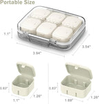 Pill Organizer SOFISO 4/6 Grid Free Assembly Travel Medicine Organizer 10 Day Pill Organizer Portable Pill Box Waterproof Pill Case Daily Medication Carry Case for Vitamins, Fish Oils, Supplements