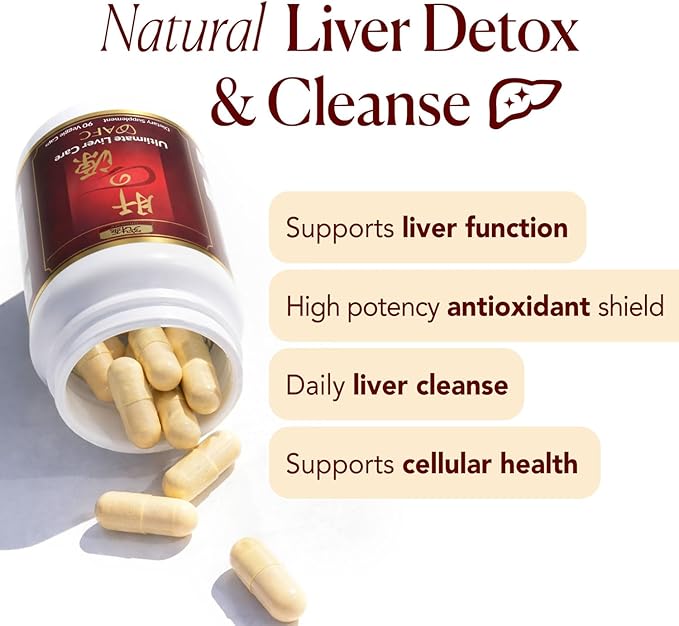 AFC Japan Ultimate Liver Care Cleanse Detox Supplement Formula – Supports Healthy Liver Function with Amino Acid L-Ornithine, L-Citrulline, L-Cystine, and Turmeric Extract, 90 Veggie Capsules [3 Pack]